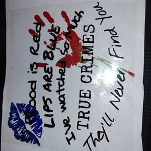 Meme True Crimes Permanent Vinyl cutout